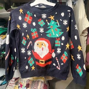 H&M 8/10 Christmas Sweater cotton intarsia knit
